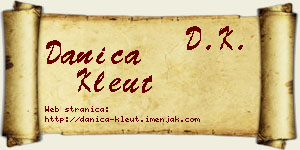 Danica Kleut vizit kartica